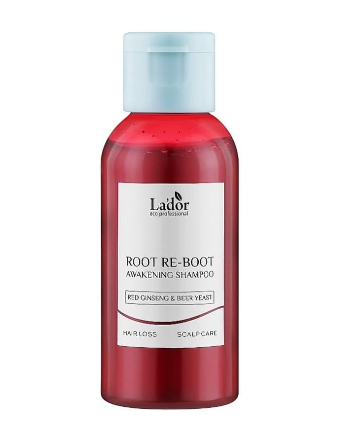 Шампунь с женьшенем для роста волос Lador Root Re-Boot Awakening Shampoo Red Ginseng & Beer Yeast 50 мл (2304559889) - фото 1