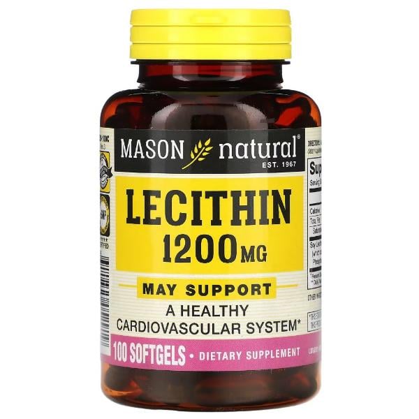 Лецитин Mason Natural Lecithin 1200мг 100 капс. (000021432)