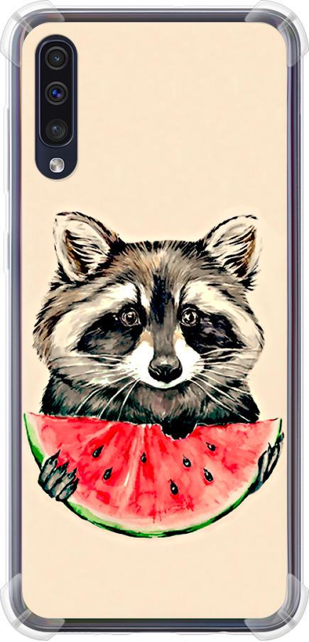 Чехол на Samsung Galaxy A50 2019 A505F Енотик с арбузом (4605sp-1668-42517)