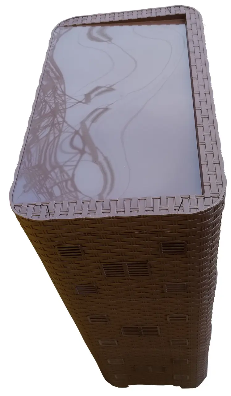 Этажерка пластиковая ПолимерАгро Ротанг на 4 яруса Коричневый (1393-К) - фото 3 Этажерка пластиковая ПолимерАгро Ротанг на 4 яруса Коричневый (1393-К) - фото 3