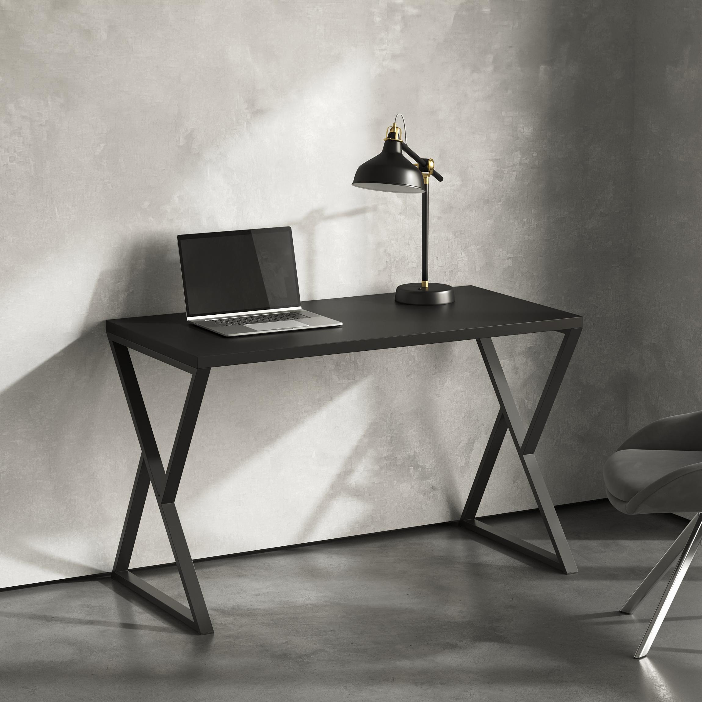 Стол письменный лофт Серия 10 1200х600х32 мм Черный (24087425)