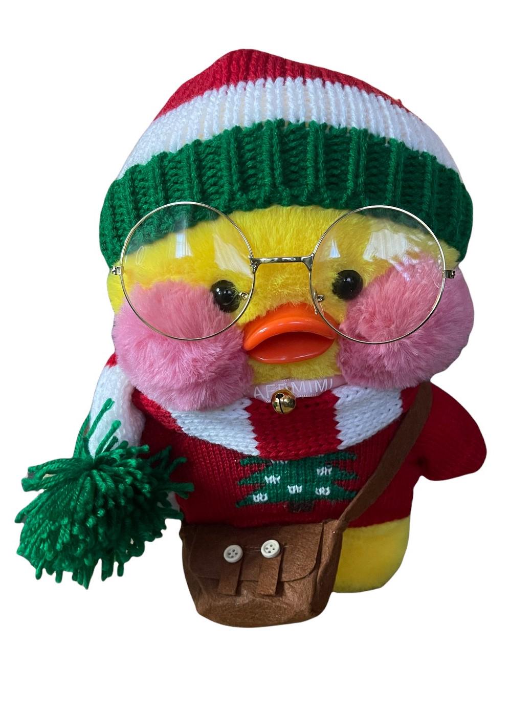 Плюшева іграшка Lalafanfan Cafe Mimi Duck у шапочці 30 см (20211213_11