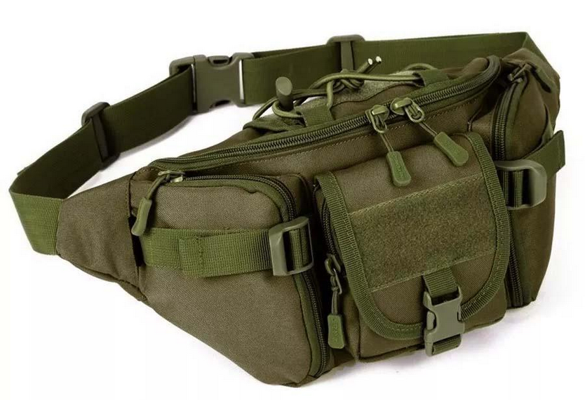 Тактична сумка на пояс і через плече 32х15х13 см Олива