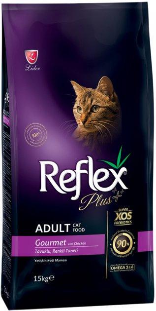 Корм Корм сухой полноценный и сбалансированный для котов Reflex Plus Gourmet с курицей 15 кг (11237880) Корм Корм сухой полноценный и сбалансированный для котов Reflex Plus Gourmet с курицей 15 кг (11237880)
