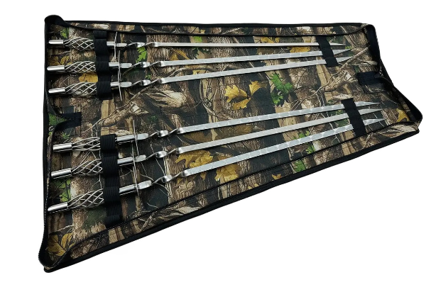 Набор шампуров в чехле комбинированный Эксклюзив из нержавеющей стали 7 пр. (2-10-NB-2289)