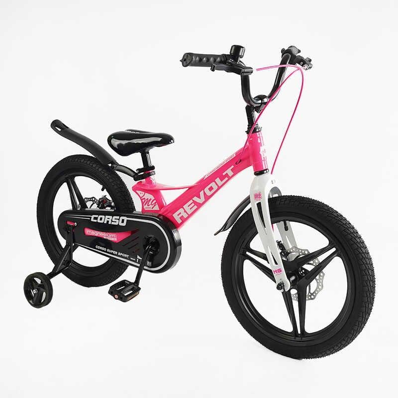 Велосипед Corso REVOLT 18" 2-х колісний магнієва рама/дискові гальма Pink (164117)