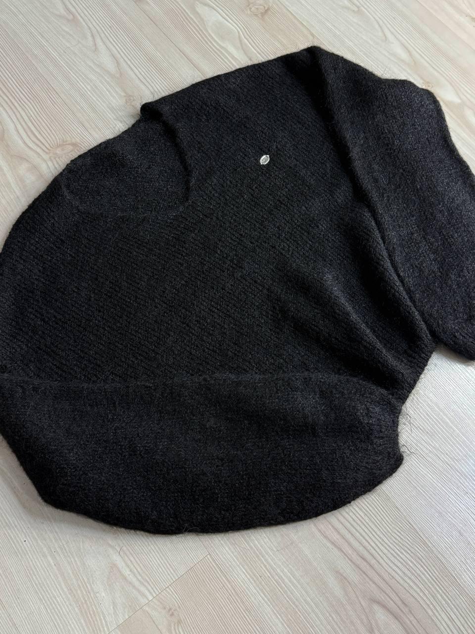 Светр жіночий A-N 08-1 з вовною виріз мис OS Чорний (5468) - фото 2