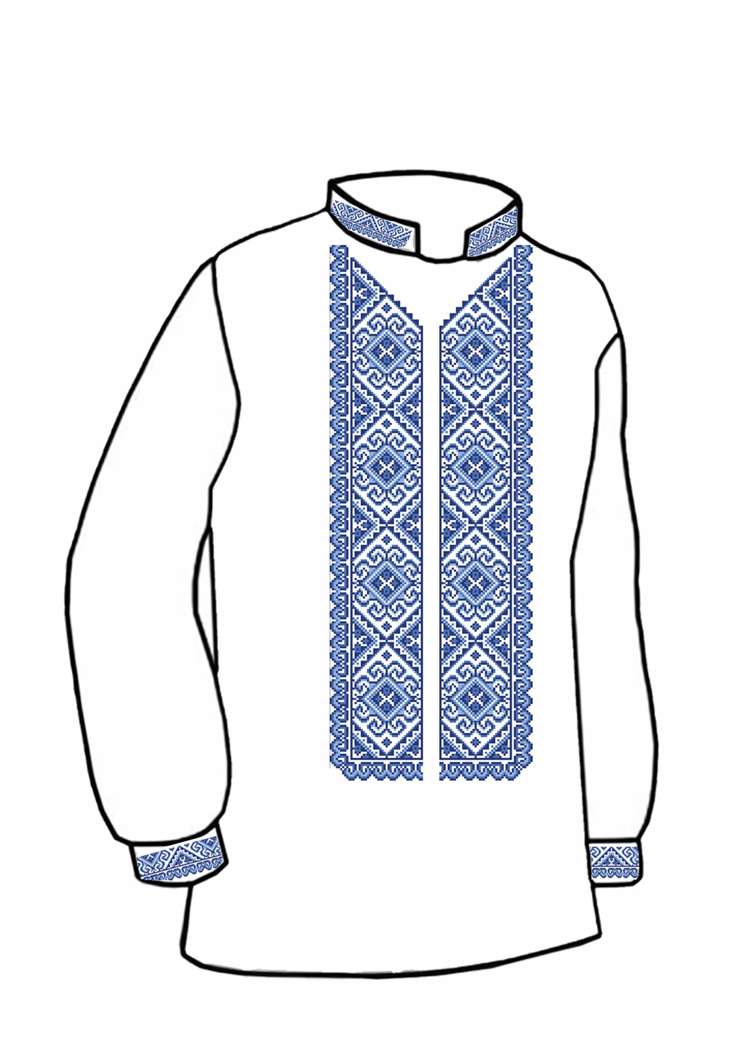 Заготовка для вишивки нитками або бісером сорочка СЧ-24 домоткане полотно