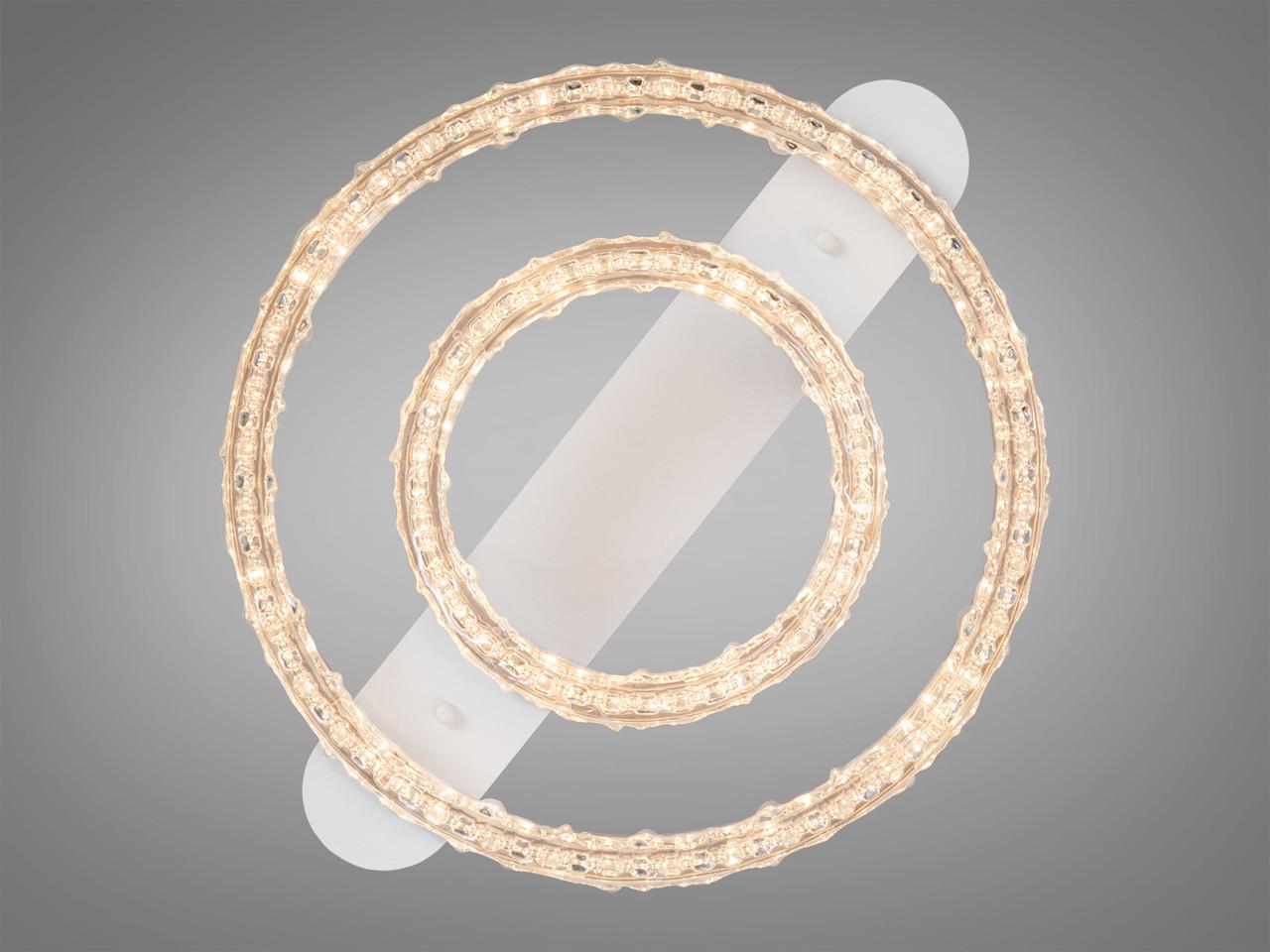 Люстра светодиодная для гостиной MX78203/400+200WH с акриловыми кольцами 60W Белый (2890567642)