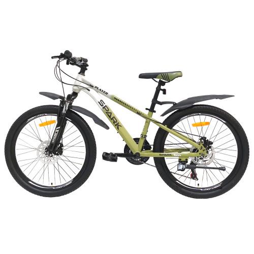 Велосипед Spark PLAYER колеса 24"/сталева рама 12" Зелений-білий (26351983) - фото 3