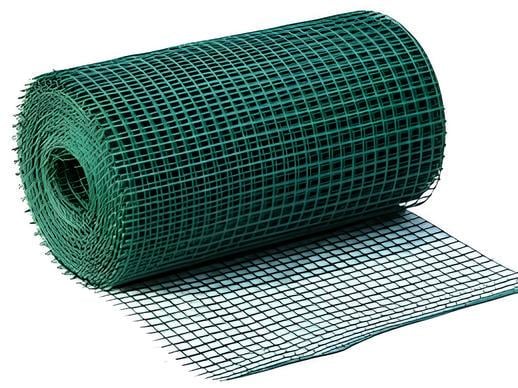 Сетка пластиковая декоративная Клевер 10х10 мм 40 х 10 м Темно-зеленый