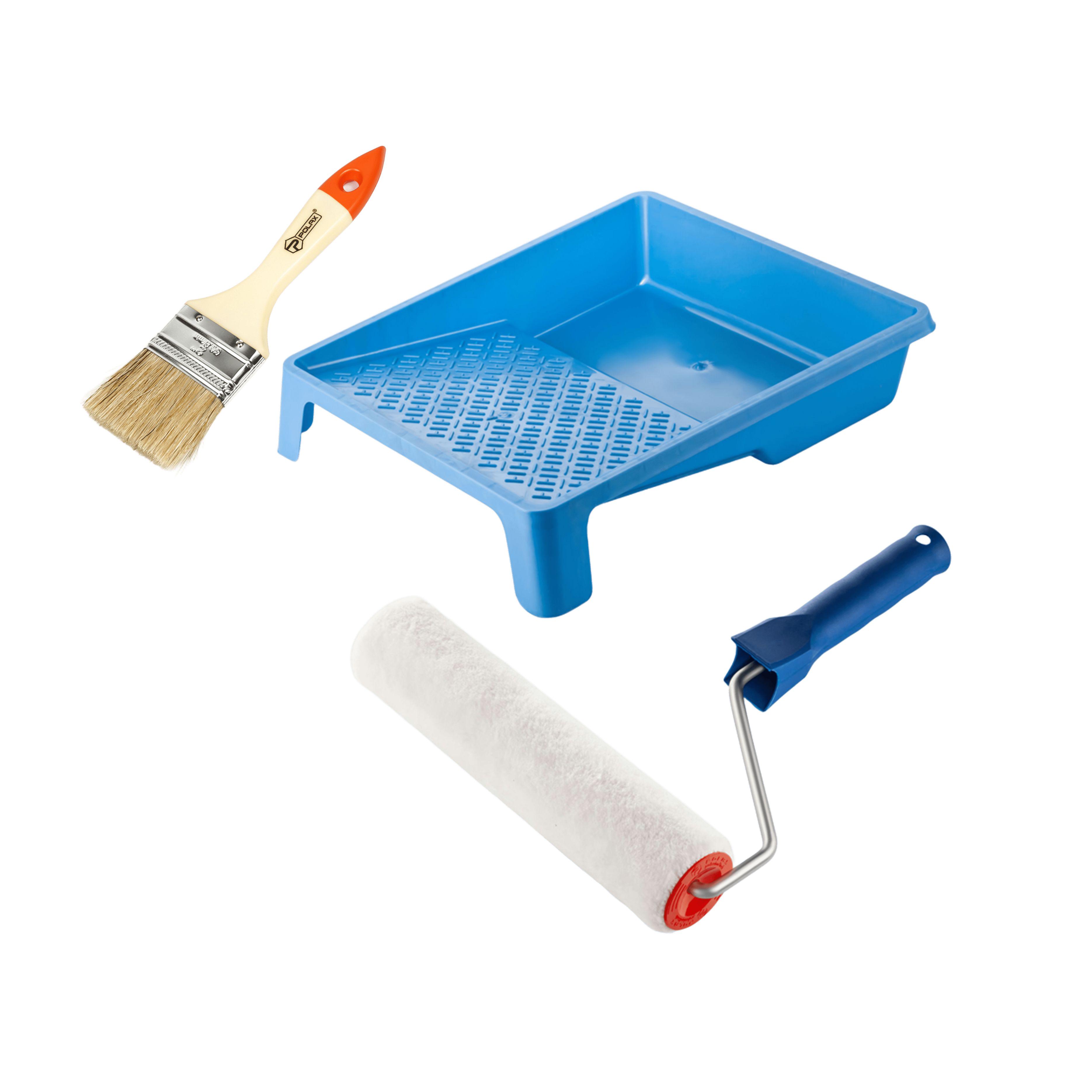 Валик Стандарт Велюр 250х45 мм з ручкою/ванночка і пензлик (770-240)