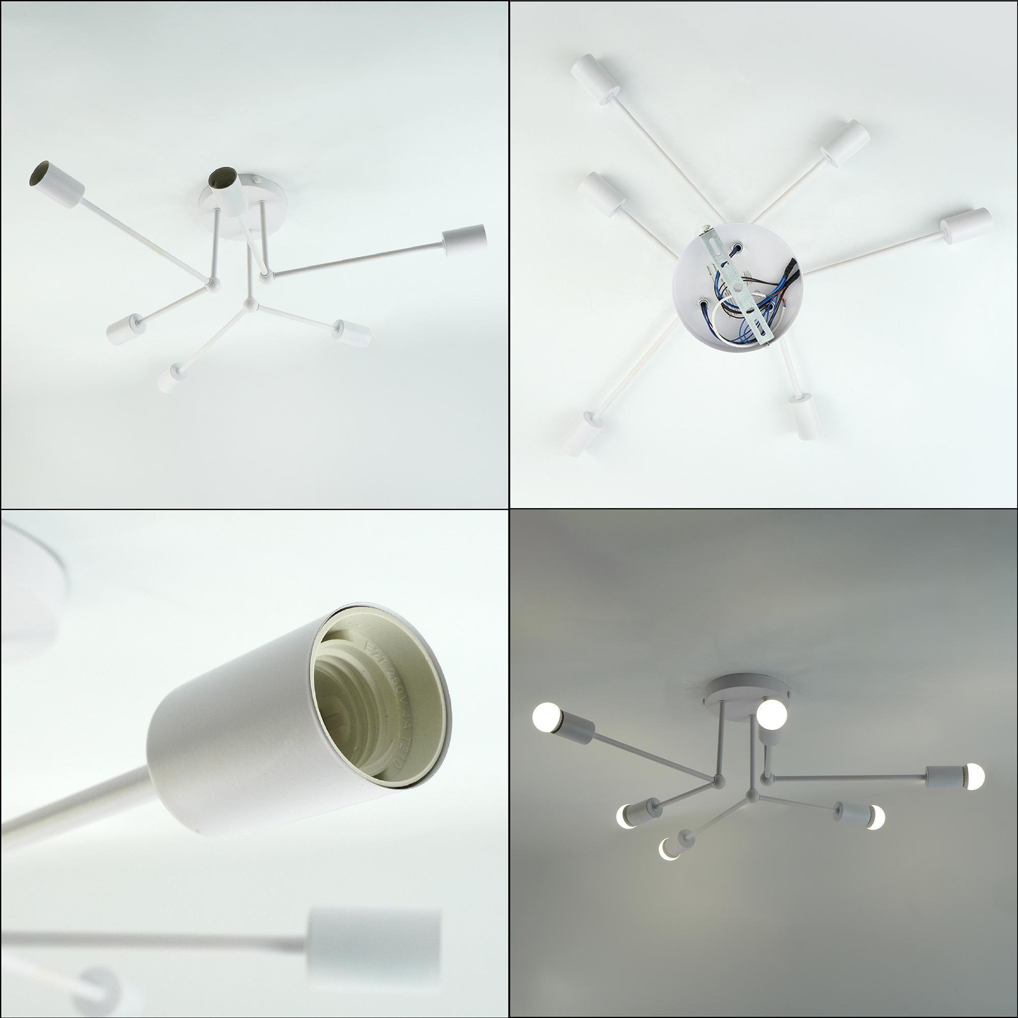 Люстра на 6 ламп ESLLSE BELFAST 6xE27 R 740x190 мм Білий - фото 11