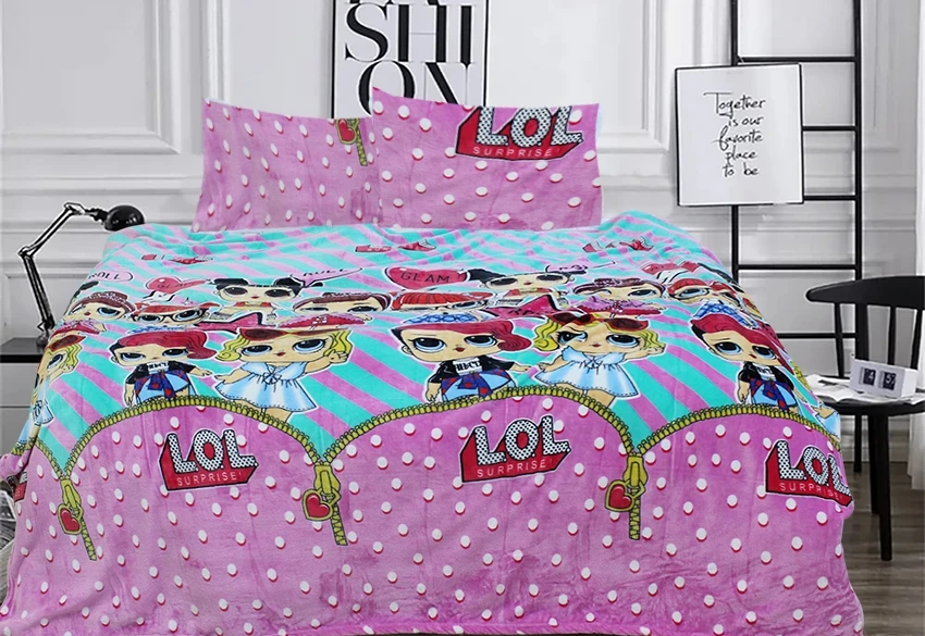 Комплект постільної білизни TAG Tekstil велсофт LOL двоспальний (19075) Комплект постільної білизни TAG Tekstil велсофт LOL двоспальний (19075)