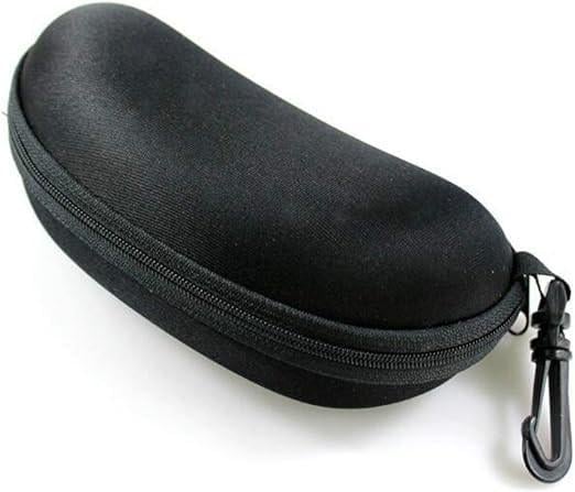 Футляр для окулярів PoLiN чохол для окулярів на блискавці з карабіном Чорний (Е051188)