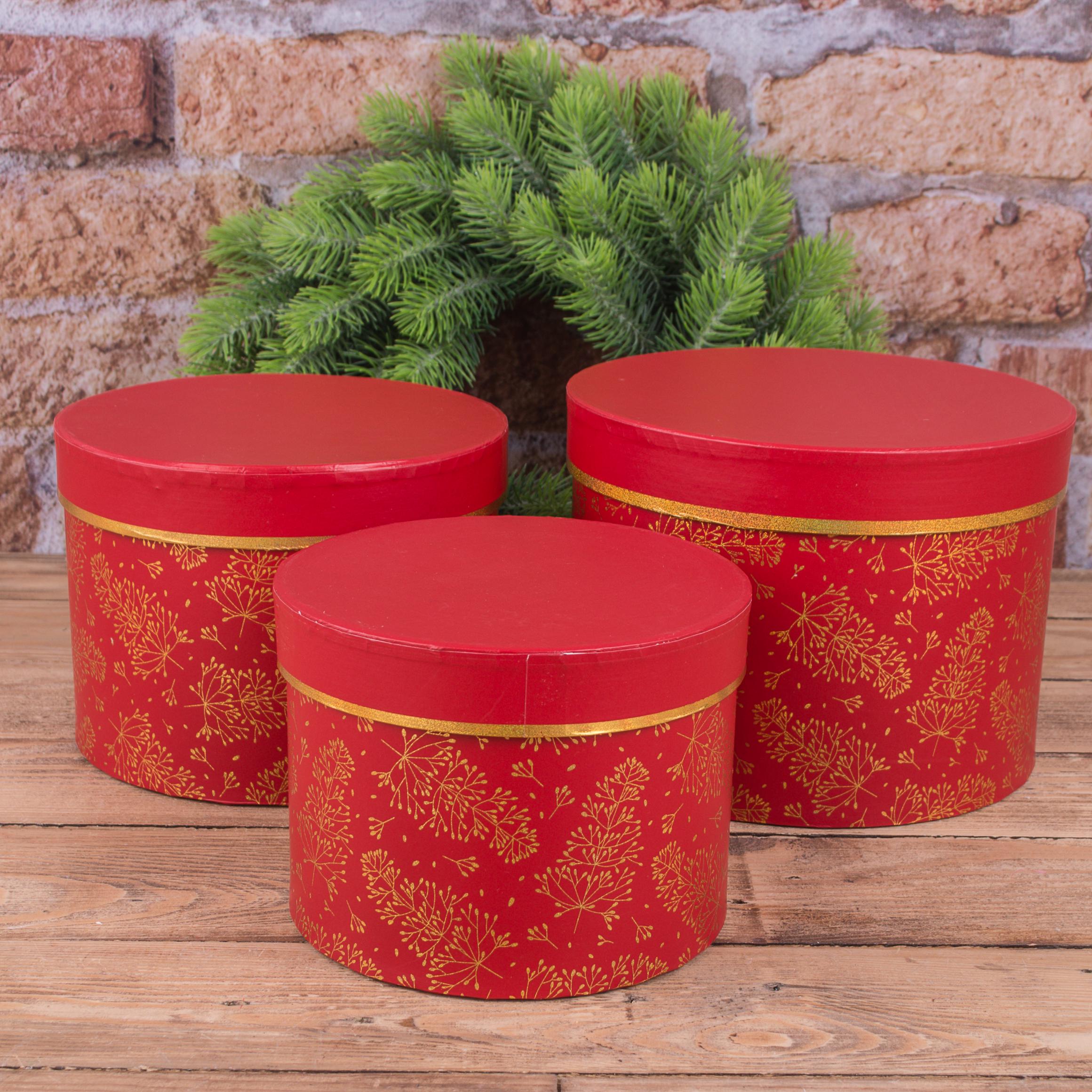 Коробка шляпная в узоры набор 3 шт. (4427-1) Коробка шляпная в узоры набор 3 шт. (4427-1)