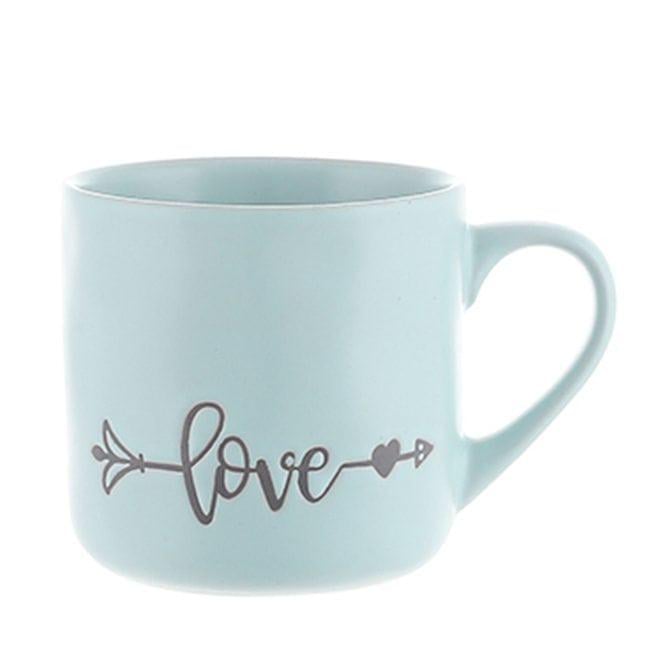 Чашка фарфоровая Flora Love 400 мл Голубой (DR017558)