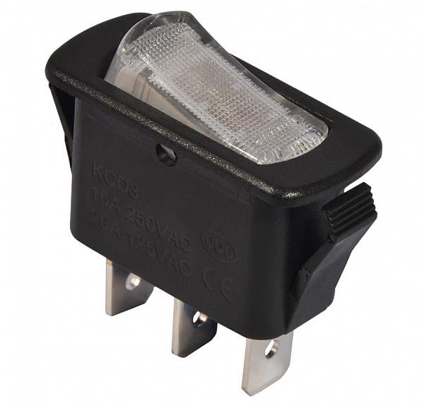 Переключатель АСКО-Укрем KCD3-101N-12 WH/B 1 клавиша 1NO с подсветкой 24 мм 220 V Белый неон (A0140040039) Переключатель АСКО-Укрем KCD3-101N-12 WH/B 1 клавиша 1NO с подсветкой 24 мм 220 V Белый неон (A0140040039)