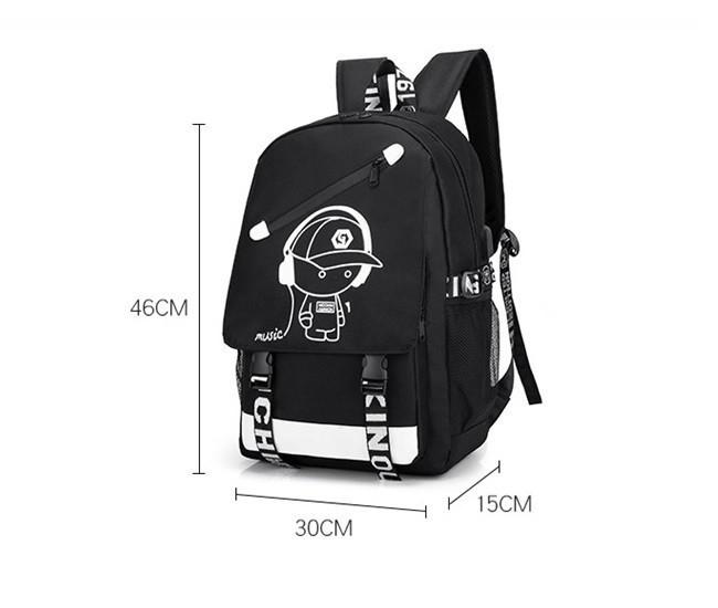 Рюкзак Music с USB светящийся в темноте (1568217610) - фото 5 Рюкзак Music с USB светящийся в темноте (1568217610) - фото 5