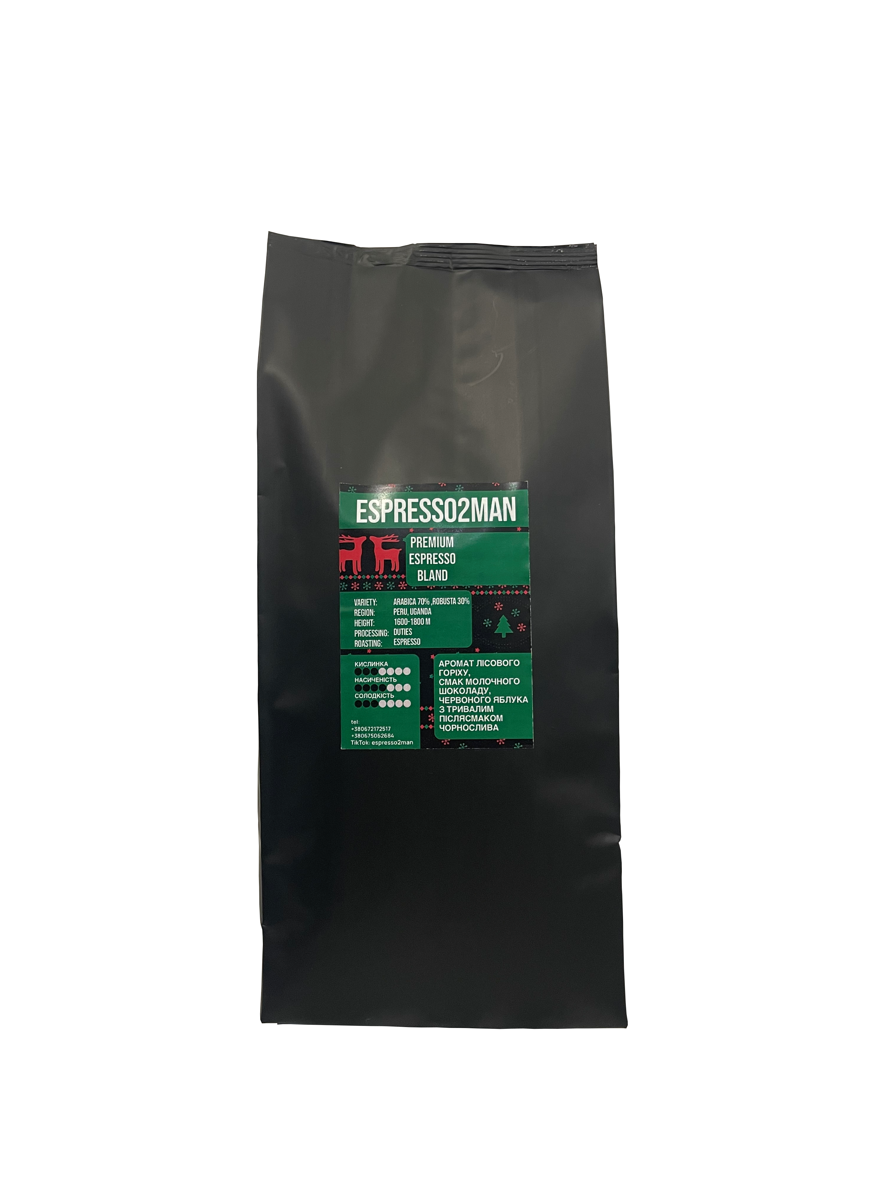 Кава в зернах ESPRESSO2MAN Premium espresso bland 1 кг