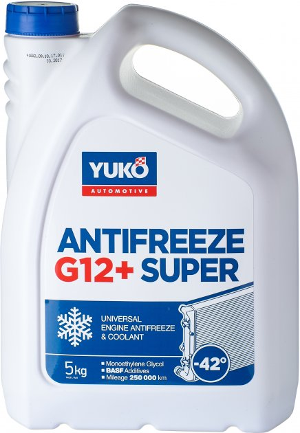 Антифриз червоний 5 кг YUKO Super G12+ -40°C