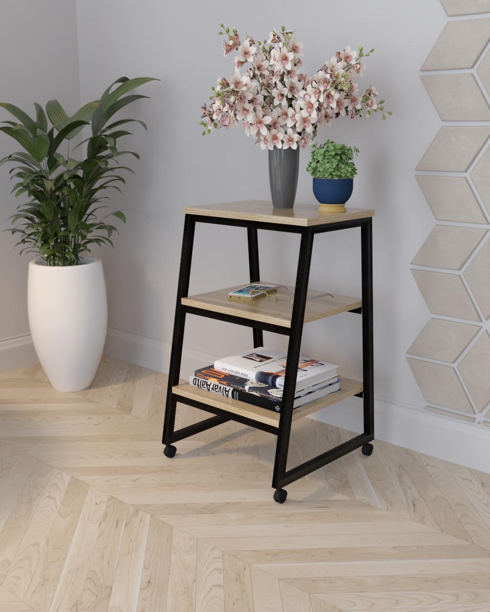 Тумба-этажёрка EcoLoft Фреска DSP-1365-1 в стиле лофт (32152674)