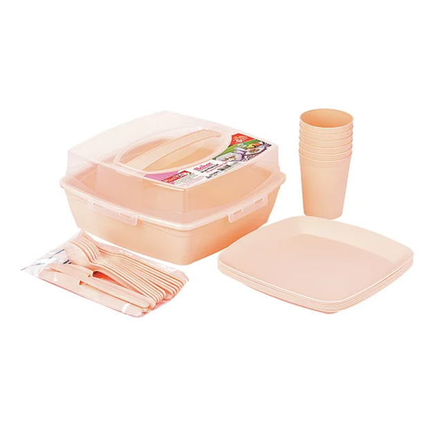 Набор для пикника пластиковый Plast на 6 персон(MR12349)