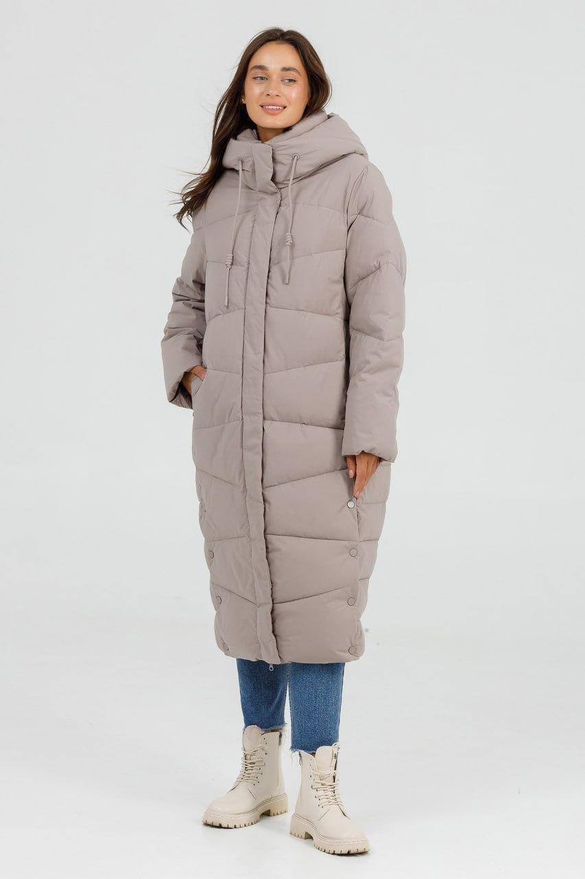 Пуховик-кокон р. 58 Серый (8019d\58)