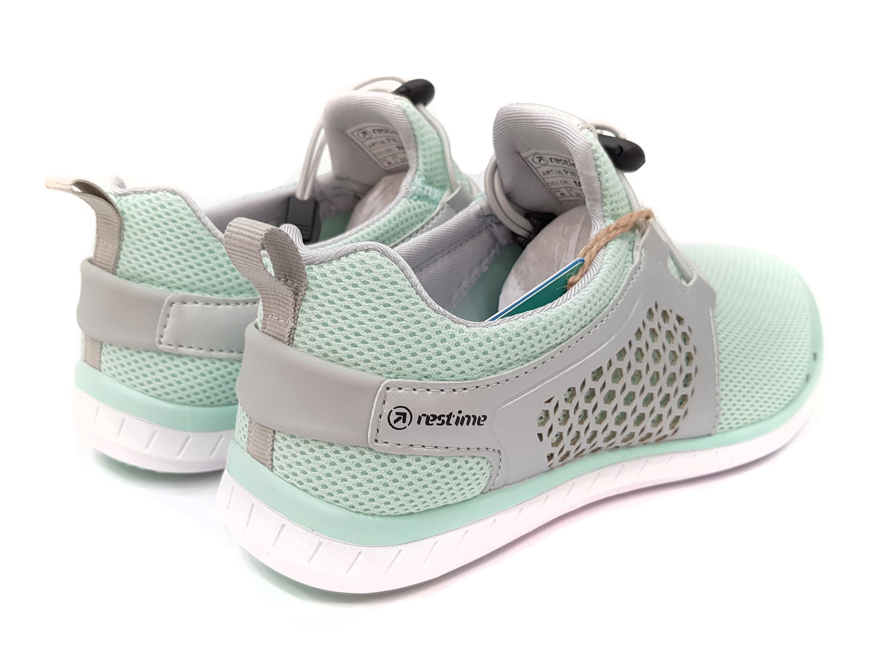 Кроссовки женские Restime PWL 20556 текстильные р. 37 Бирюзовый/Серий (1287-37) - фото 2