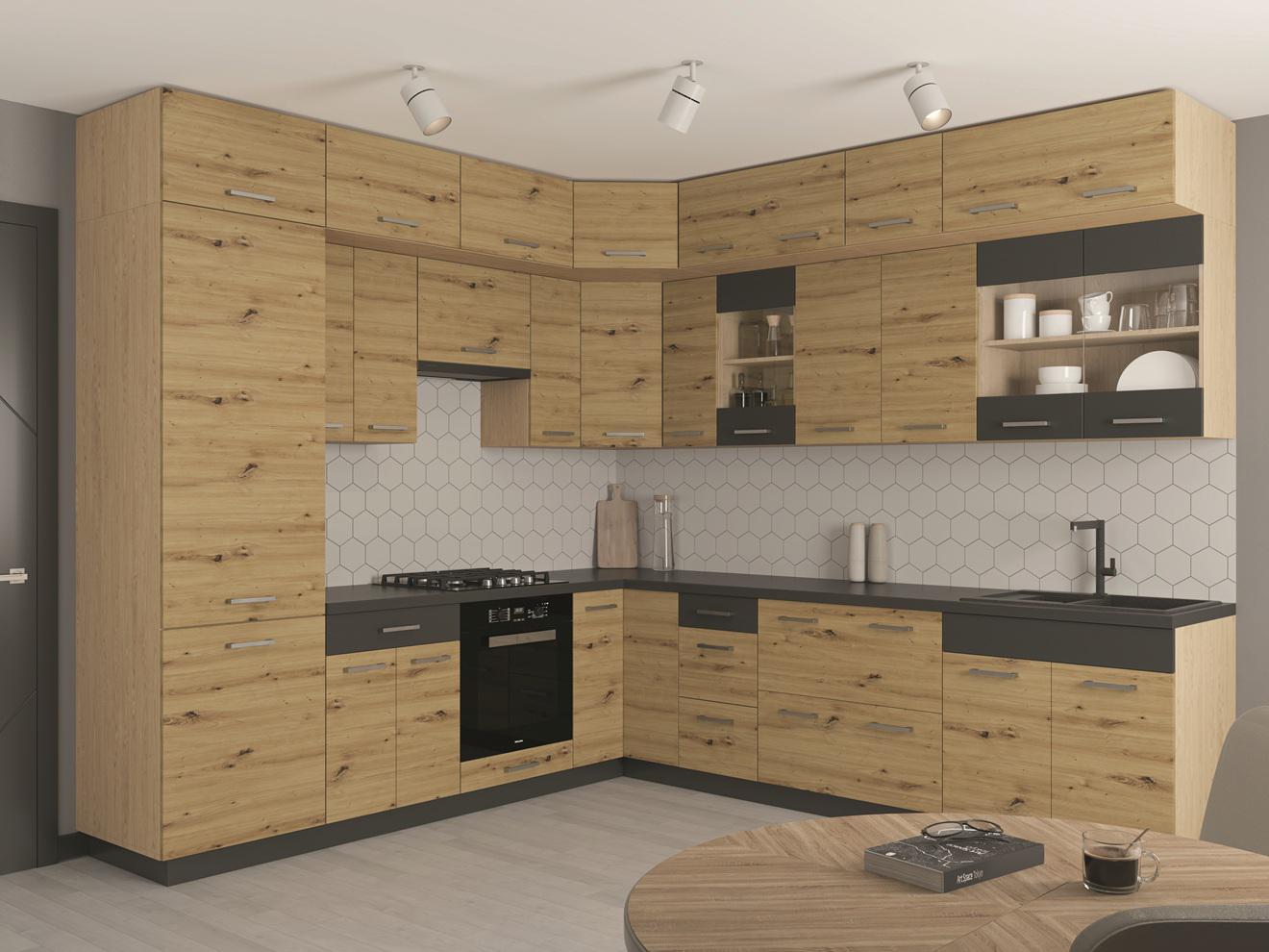 Кухня модульна Marta Дуб артізан/Антрацит (000-000-3117)