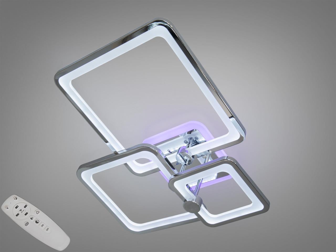 Люстра потолочная EcoLed светодиодная с диммером 70W 8208/3G LED 3color dimmer Золотой