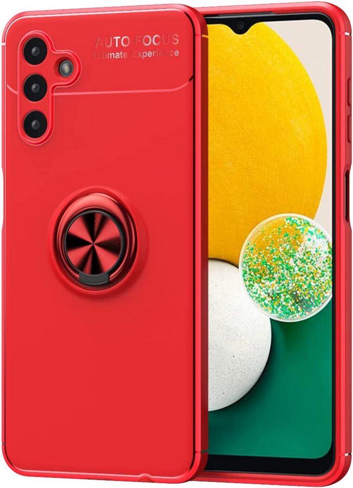 Чехол с кольцом Samsung Galaxy A04s A047 Autofocus Red (30768-2D)