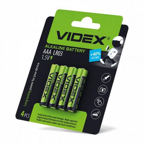 Батарейка Videx AAA/LR03 Blister 4 шт. 1,5В ( 21165)