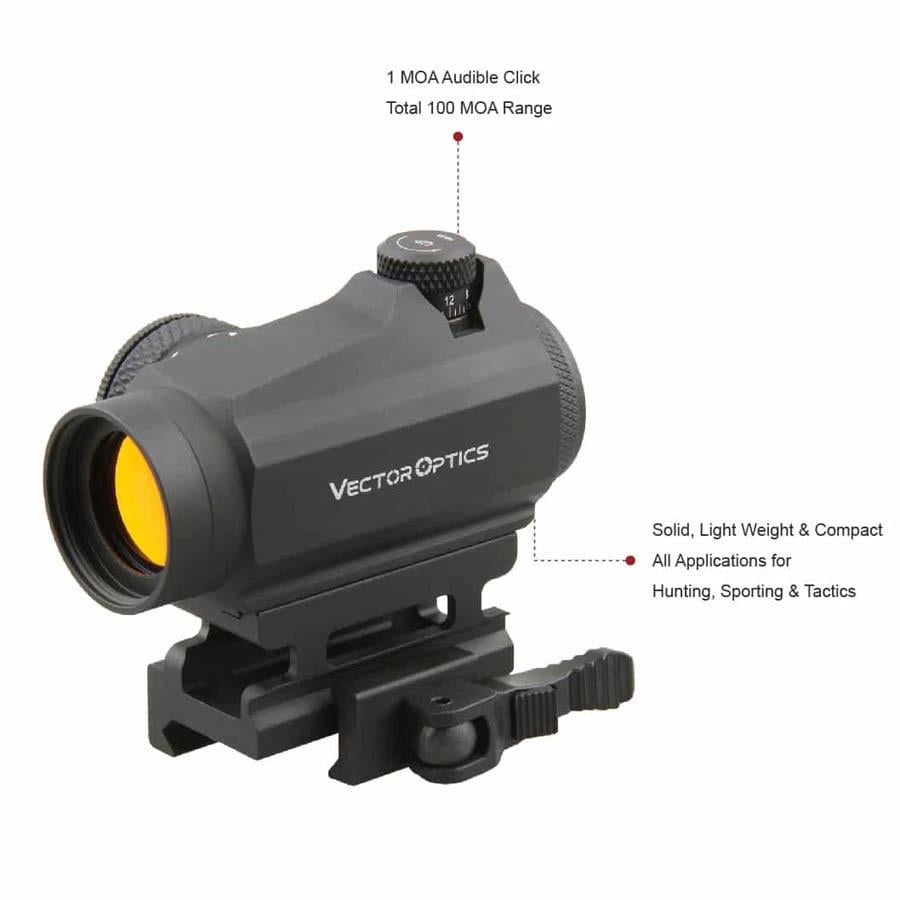 Прицел коллиматорный Vector Optics Maverick 1x22 мм Gen II 3 MOA Red Dot (SCRD-12II) - фото 8 Прицел коллиматорный Vector Optics Maverick 1x22 мм Gen II 3 MOA Red Dot (SCRD-12II) - фото 8
