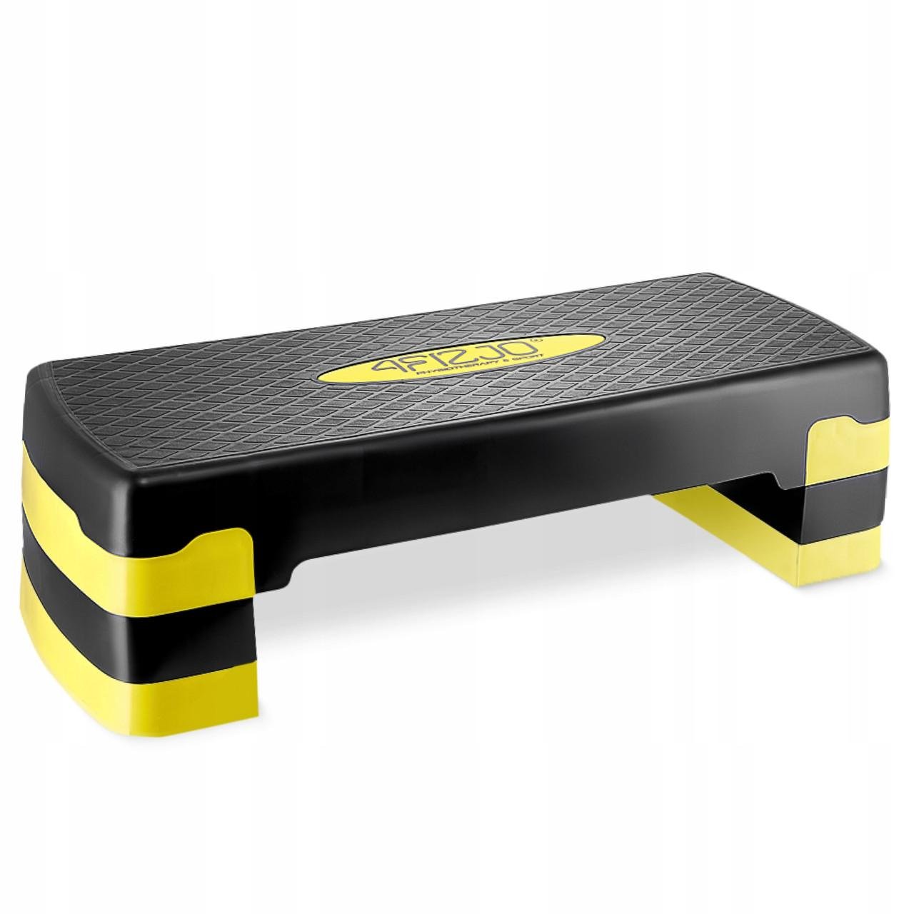 Степ-платформа 3-ступенчатая 4fizjo 69х28х10-15-20 см Black/Yellow (P-5907739311436)