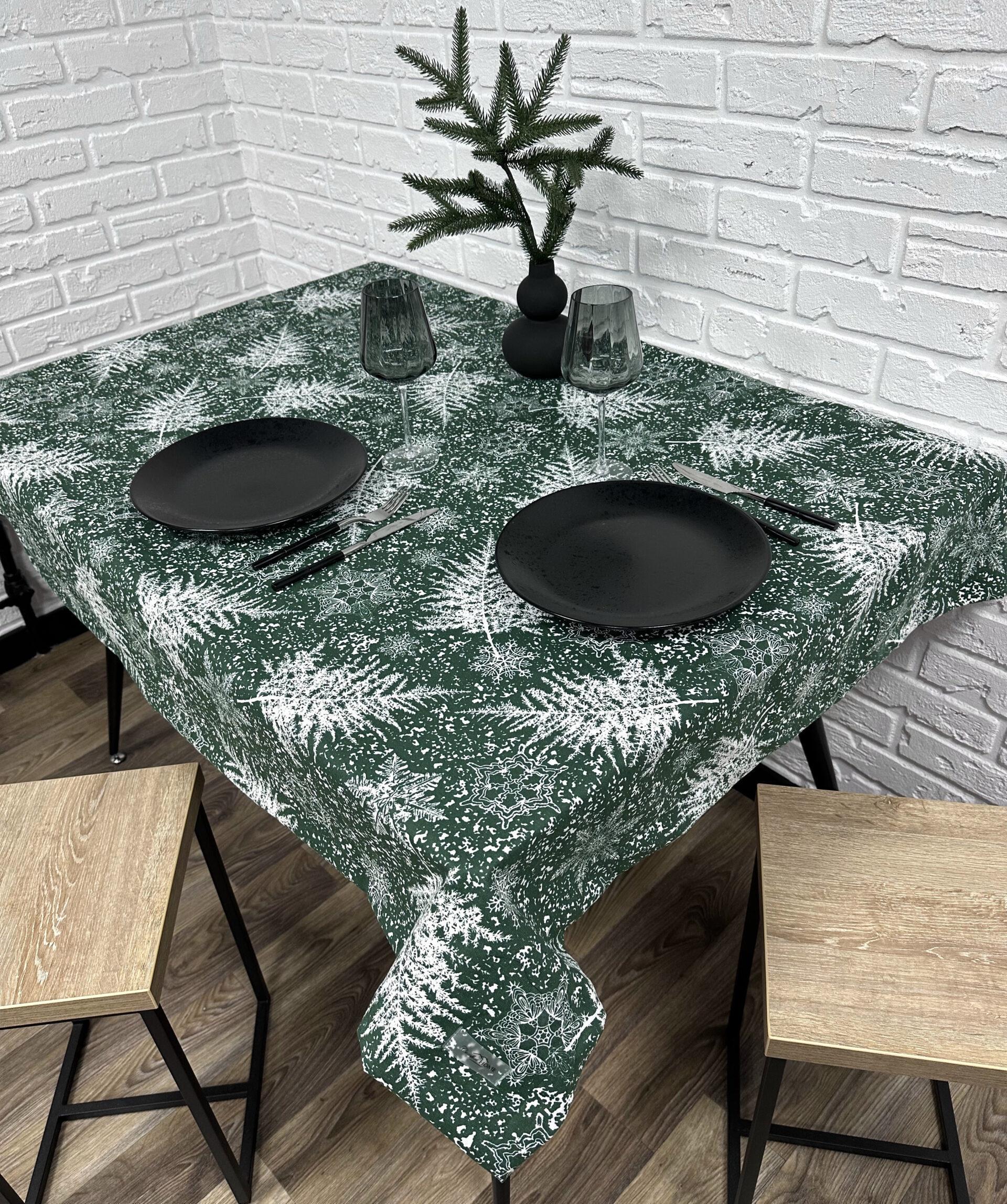Скатерть Comfort Home X-mas frost новогодняя водоотталкивающая с тефлоновым покрытием 140x180 см