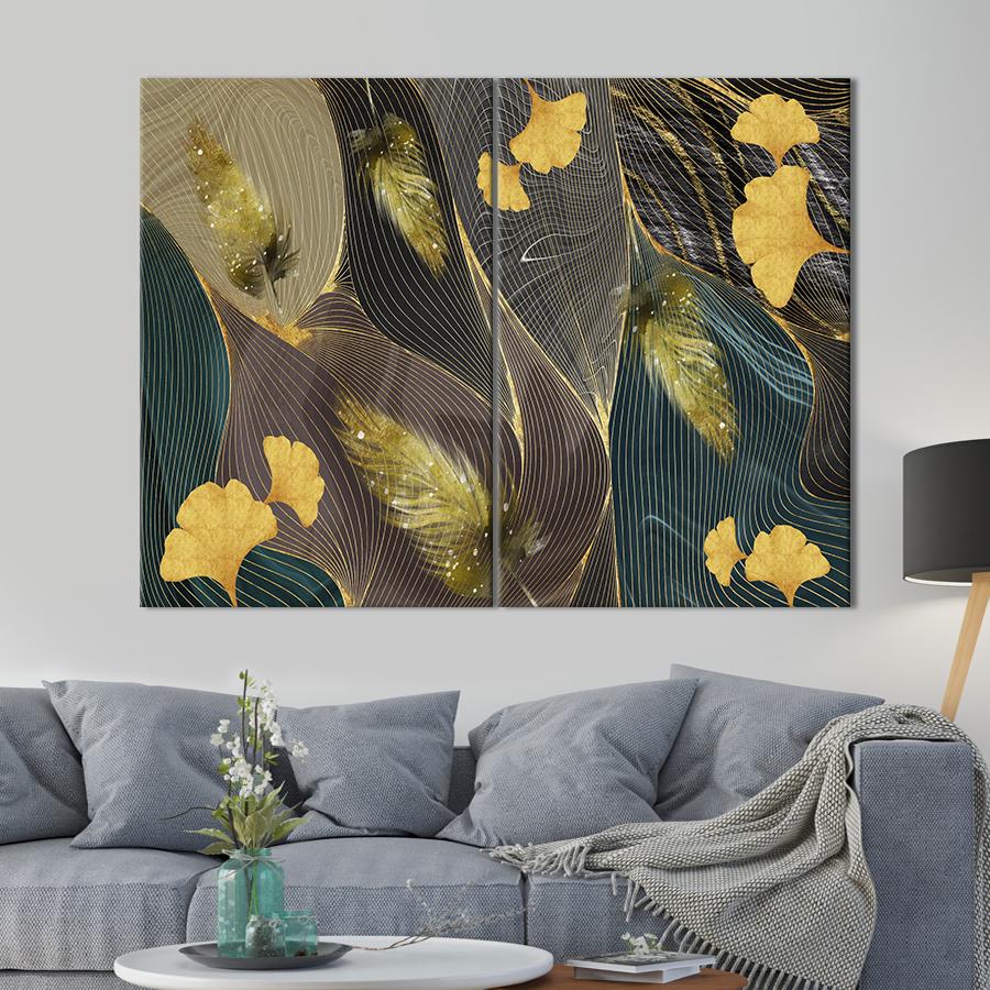 Картина Красивые абстрактные листья 111x81 см (1973-2)