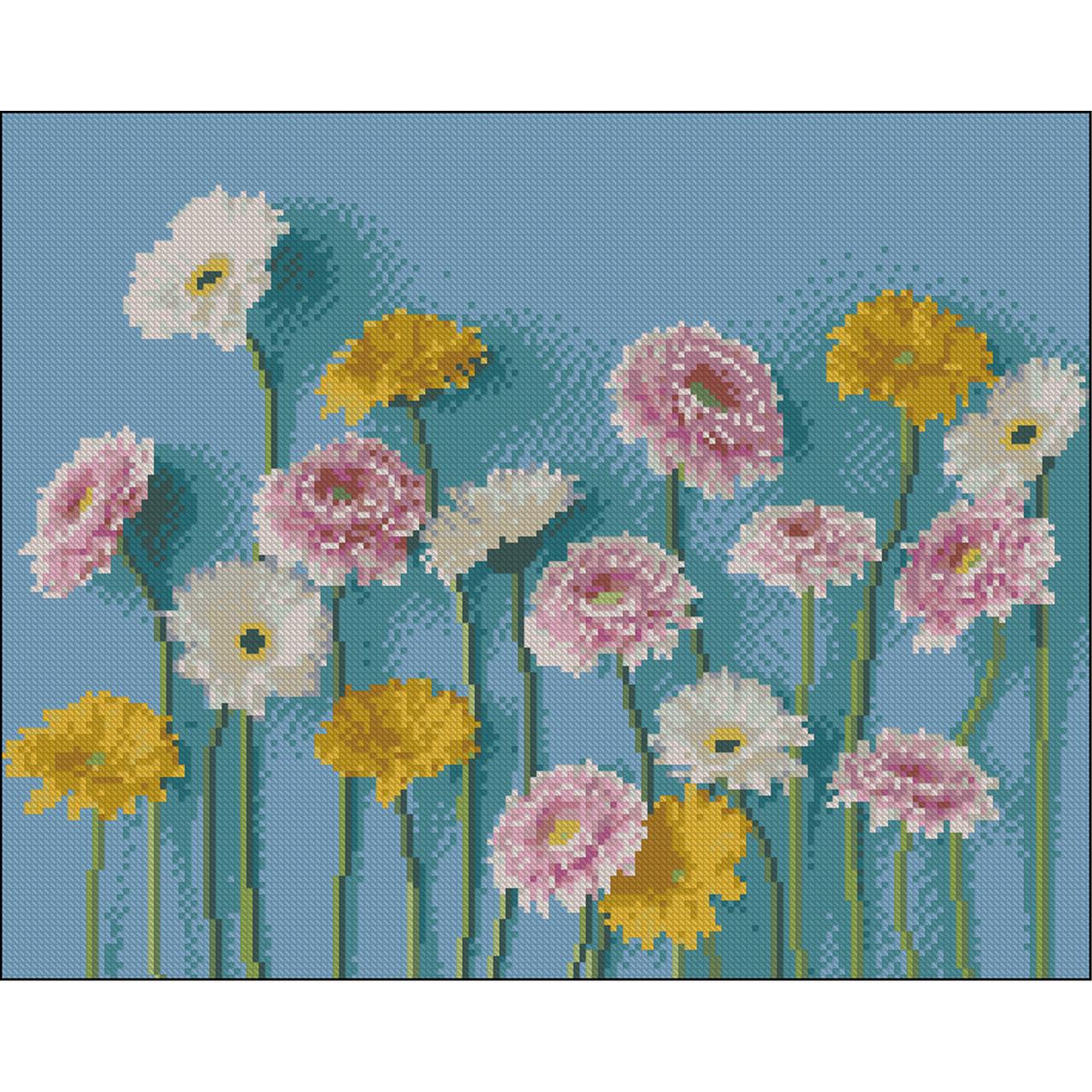 Алмазная мозаика Strateg Цветочная галерея без подрамника 40х50 см (ZAV4050-3)