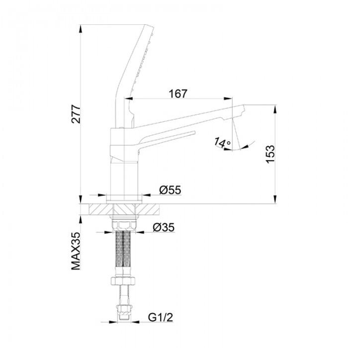 Змішувач для ванни на борт Frap H61 F1161 Хром - фото 2 Змішувач для ванни на борт Frap H61 F1161 Хром - фото 2