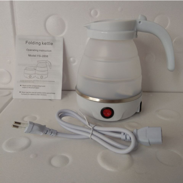 Електрочайник дорожній Electric Kettle KET-23 складний силіконовий Білий (17944340) - фото 6