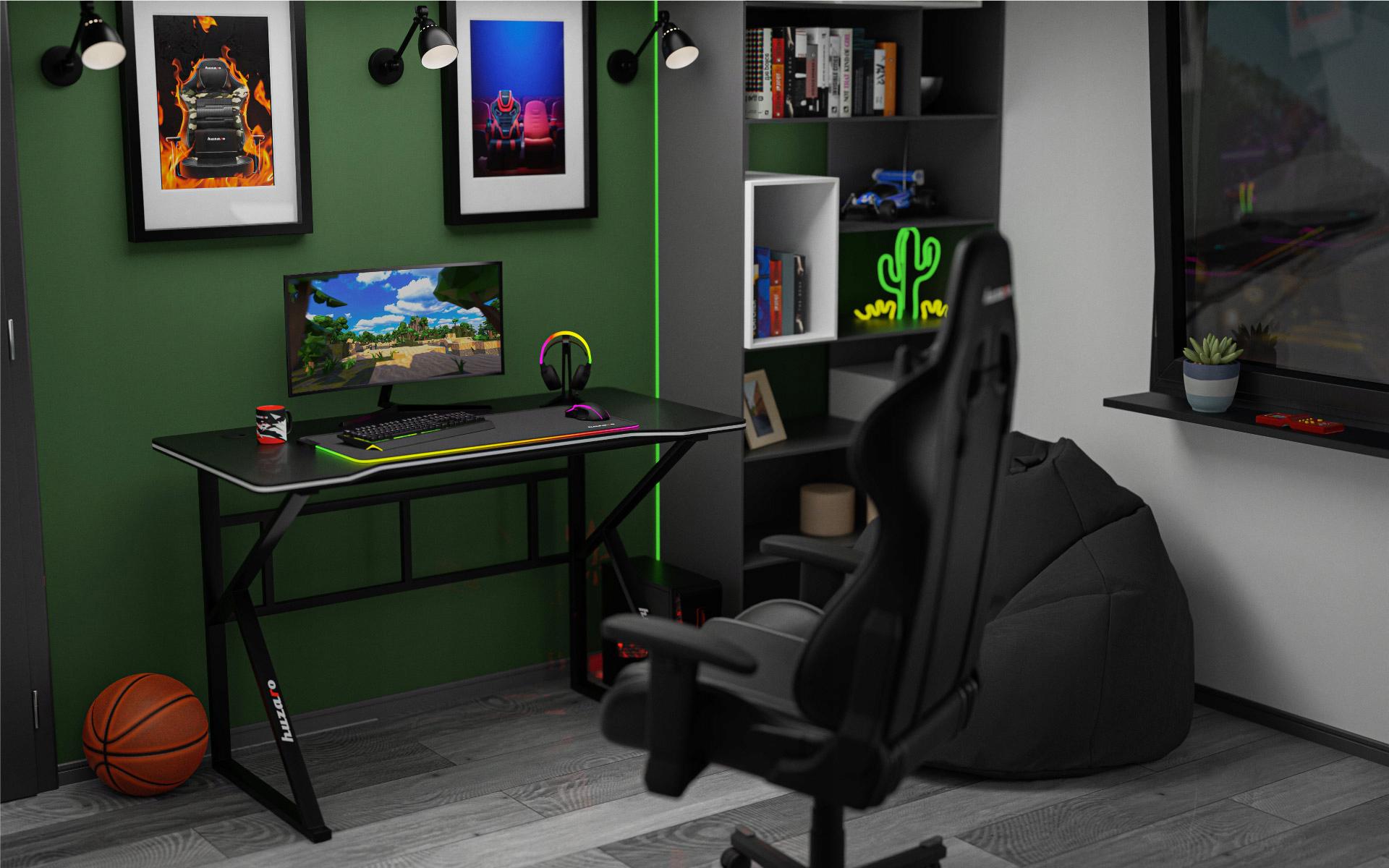 Компьютерный геймерский стол Gamer Huzaro Hero 1.6 Black (HZ-Hero 1.6) - фото 10 Компьютерный геймерский стол Gamer Huzaro Hero 1.6 Black (HZ-Hero 1.6) - фото 10