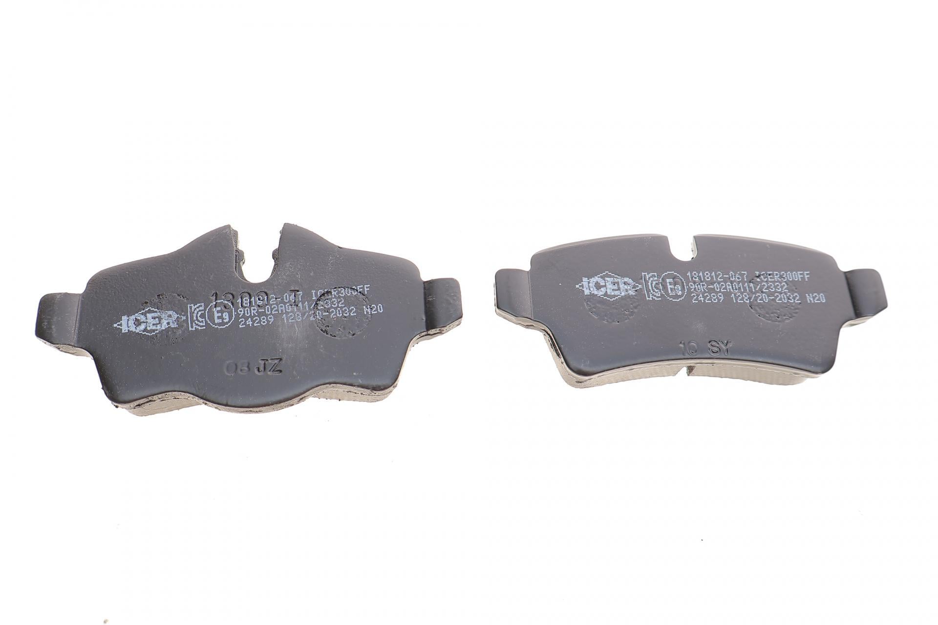 Колодки тормозные задние Mini R56 05-14/Clubman R55 06-15 +датчики 181812-067 ICER