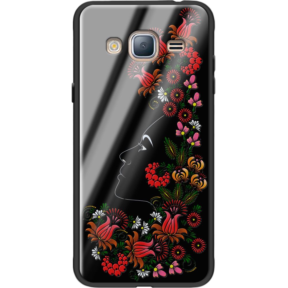 Чохол BoxFace Samsung J320 Galaxy J3 3D Ukrainian Muse Чорний силікон з склом (24962-bk64-37742)