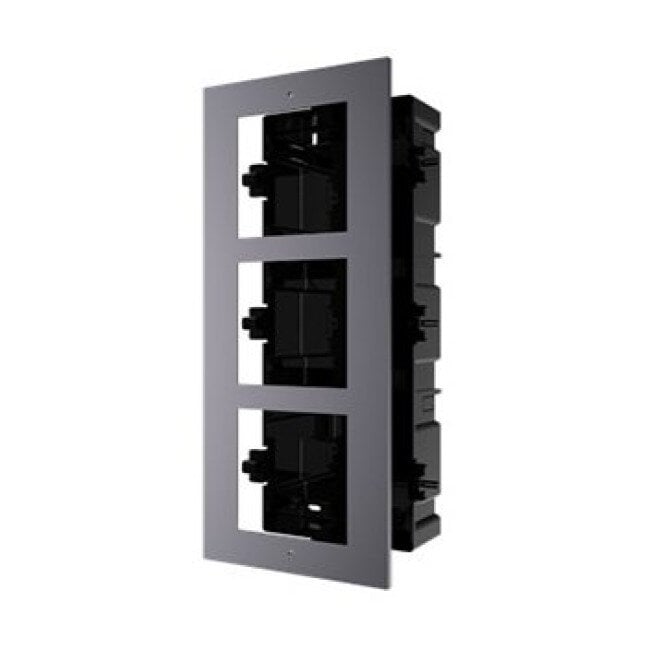 Рамка монтажная врезная на 3 модуля Hikvision DS-KD-ACF3/Plastic