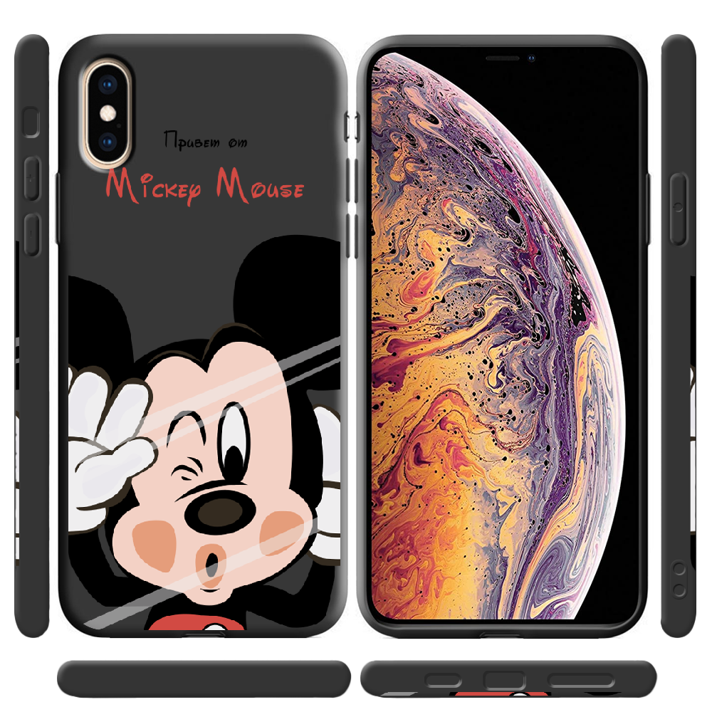 Чехол Boxface iPhone XS Mister M Черный силикон (35413-cc58-38046) - фото 2