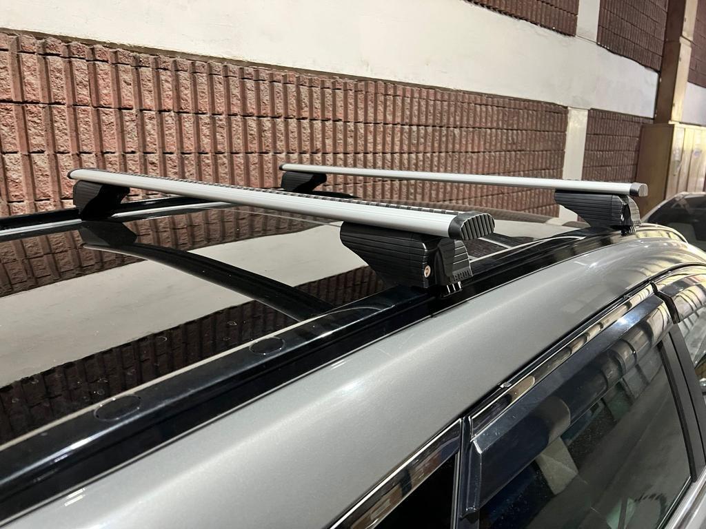 Багажник на интегрированные рейлинги Erkul Wizard V2 для Mazda CX-9 2017- гг. алюминий 125 см 2 шт. Серый (164002) - фото 2