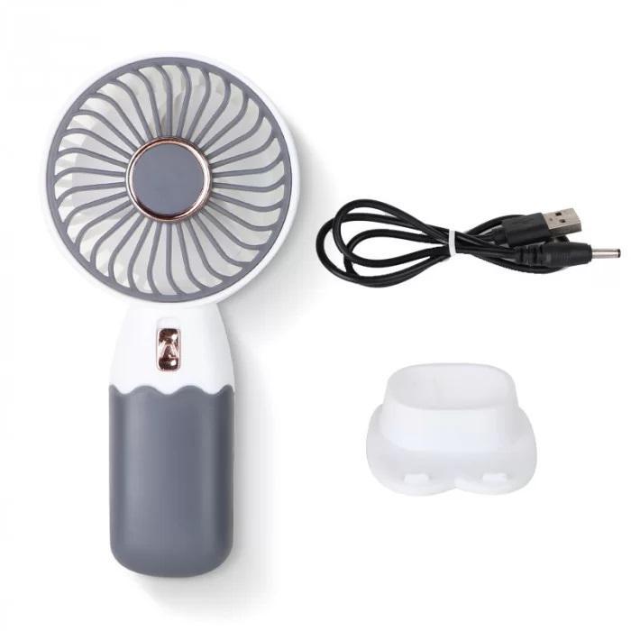 Вентилятор портативный аккумуляторный USB серый (3d06a178)