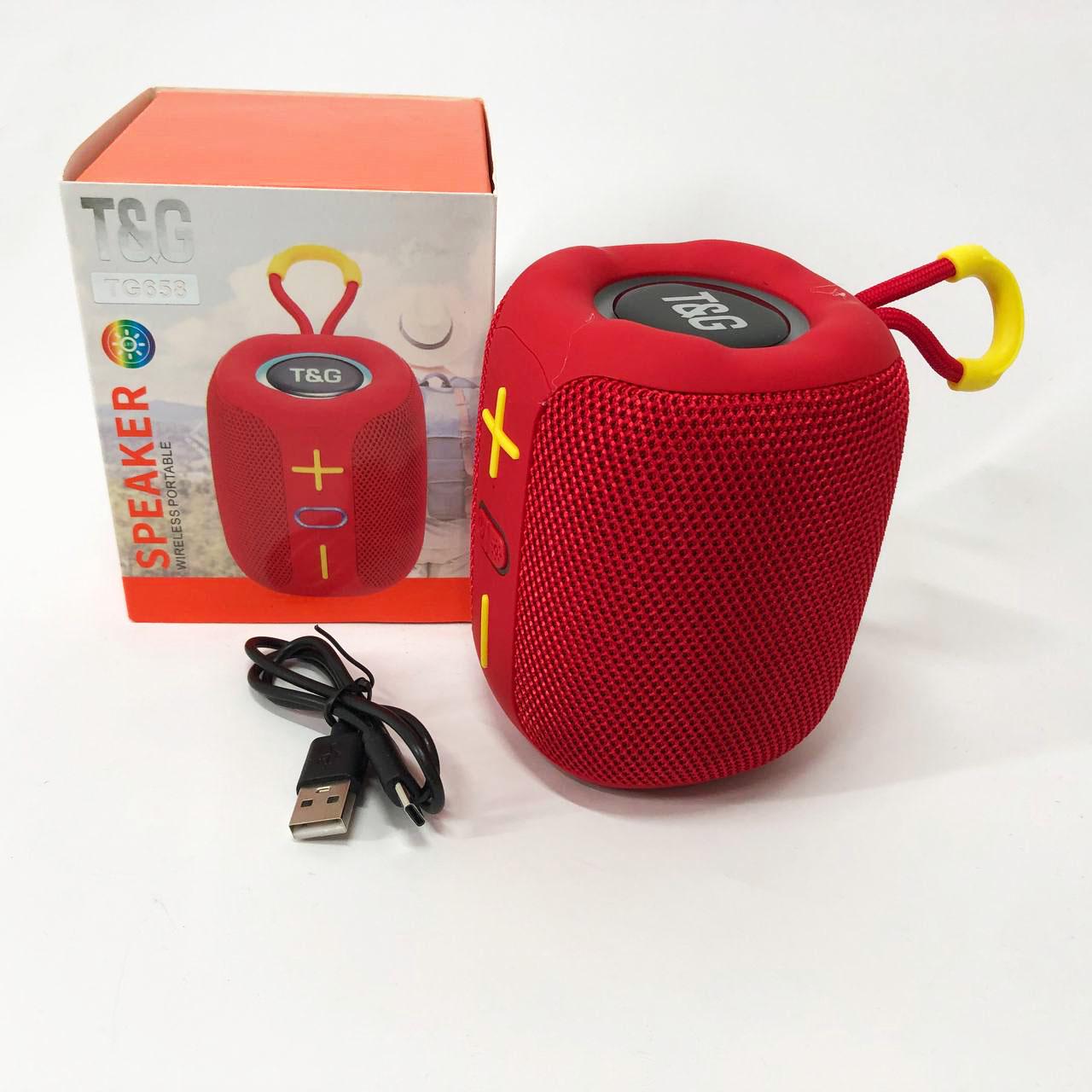 Колонка портативна з RGB підсвічуванням TG658 8W Червоний - фото 13