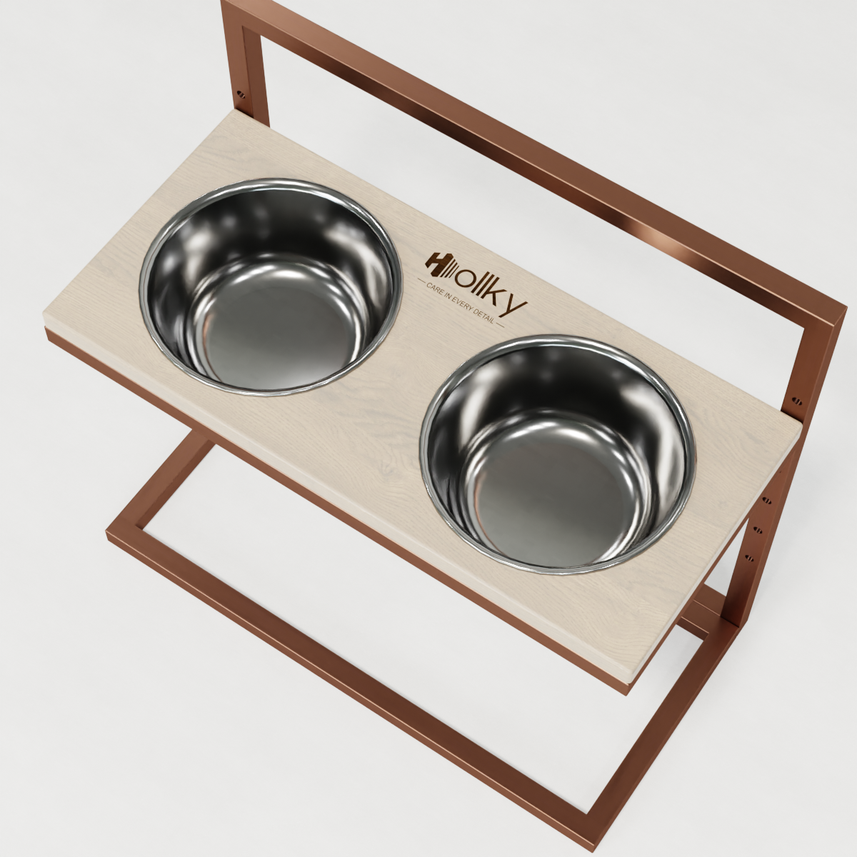 Миски на регулируемой подставке для больших собак Hollky Flex L 2х1,8 л (FL-502850-GLWH) - фото 6