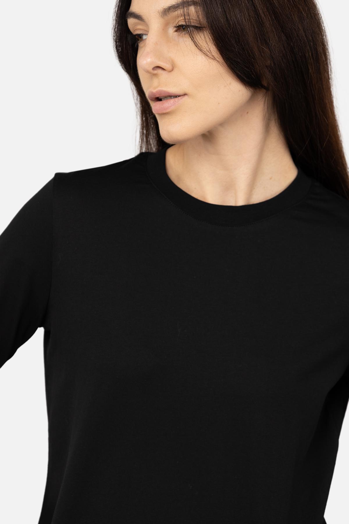 Джемпер жіночий з довгим рукавом ЦБ-00266324 р. 42 Чорний (SKT001035761) - фото 2 Джемпер жіночий з довгим рукавом ЦБ-00266324 р. 42 Чорний (SKT001035761) - фото 2